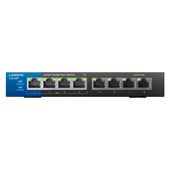 Switch de 8 Puertos Gigabite POE+ Linksys SMB